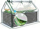Quictent Raised Garden Bed Galvanized Raised Beds for Gardening Vegetables with Cover 6x3x2 ft Tall Metal Planter Box Outdoor Use (Clear)