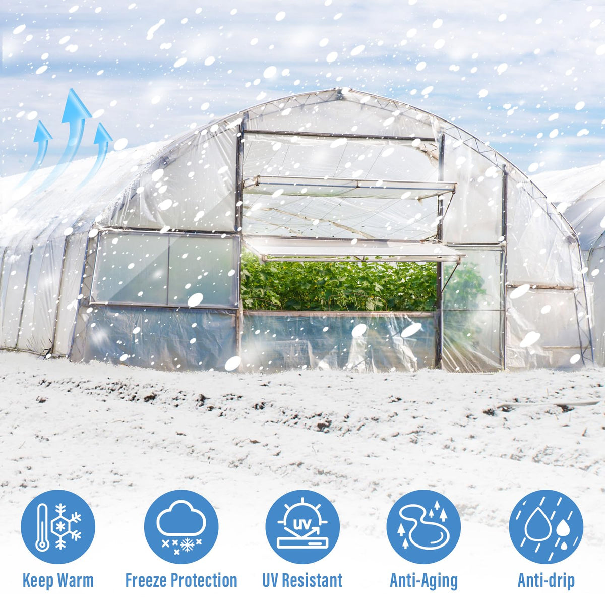Legigo 12 X 26 Ft Clear Greenhouse Plastic, Plant Covers Freeze Protection