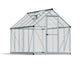 Palram - Canopia Mythos 6' x 10' Polycarbonate Aluminum Greenhouse, Silver