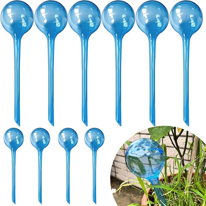 MOONSOUND Self Watering Globes for Plants - 10pcs Automatic Watering Bulbs for Indoor & Outdoor Potted Plants, Vacation Plant Care, Water Conservation Device