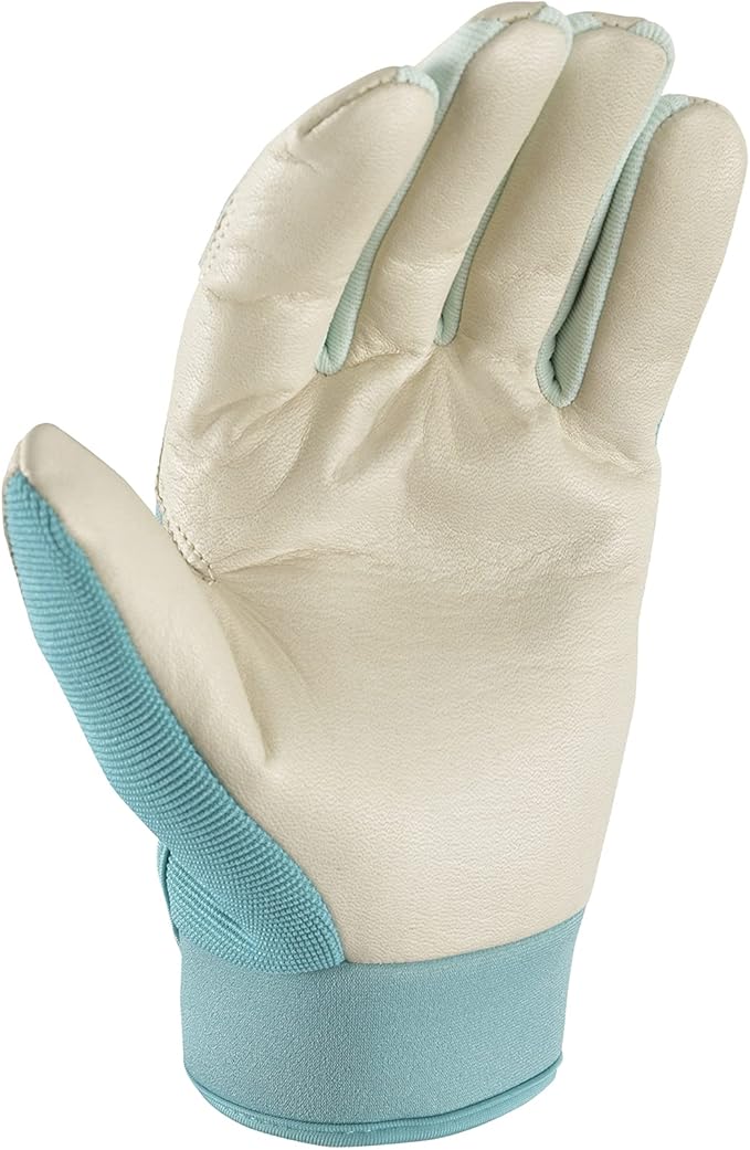 Wells Lamont Women's Hybrid Work/Gardening Gloves | Water-Resistant HydraHyde Leather | Medium (3204M)