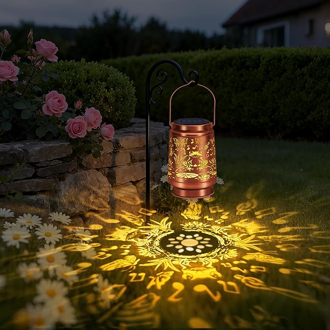 siruitong Solar Lantern Outdoor Lamp Waterproof Decorations Garden Decor, Christmas Birthday Gifts for Women, Mom, Grandma Decorative Garden, Yard, Patio, Lawn, Balcony Porch - Frog