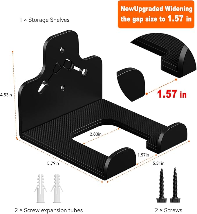 Garage Organization Storage Trimmer Rack, Garden Power Tool Hanger for Grass Trimmer, Hedge Trimmer, Garden Tools, Heavy Duty Weed Whackers Holder Wall Mounted Tool Organizer, 3 Packs