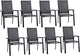Sophia & William Patio Dining Chairs Set of 8 Aluminium Patio Chairs Lightweight Textilene Outdoor Dining Chairs Stackable for Lawn Garden Backyard Pool All Weather
