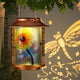 Dragonfly Solar Lanterns Outdoor Waterproof, Birthday Gifts for Women Mom Grandma , Metal Garden Decor Hanging Solar Lights Outside Decorative for Yard Patio Backyard Porch Decorations (Sunflower)