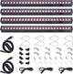 Barrina 1ft Grow Lights for Indoor Plants Full Spectrum, LED Grow Lamp with Black Cover, T5 Grow Light Strip, Under Cabinet Grow Light with Switch Cord, Plug and Play, Linkable, Pinkish White, 4 Packs