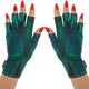ManiGlovz - The Original UPF 50+ UV Light Protective Nail Gloves | Gel Manicure Gloves and Anti UV Fingerless Gloves for Women | Can be Used as Sun Protection Gloves for Driving | Peacock
