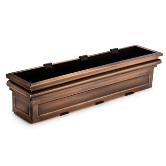 H Potter Window Box Planter with Brackets - 48" Copper Finish
