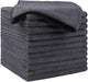 HOMEXCEL Microfiber Cleaning Cloths 12 Pack, Premium 16 x 16 inch Microfiber Towel for Cars, Ultra Absorbent Car Washing Cloth, Lint Free Streak Free Wash Cloths for Car, Kitchen, and Window, Grey