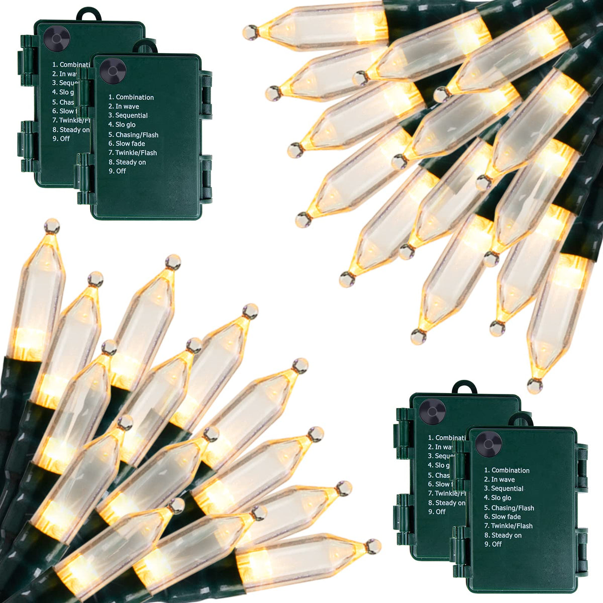 Brightown 8ft 20LED Battery Operated Christmas String Lights with Timer