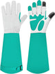SLARMOR Long-Gardening-Gloves for Women/Men - Thorn Proof Rose Pruning Gloves Heavy Duty Gauntlet, Best Garden Gifts for Gardener-L