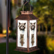 Pawatee Solar Hanging Lanterns, Bronze, Raccoon Style, 3 LED, Waterproof, Ideal for Garden, Patio, Lawn, and Porch