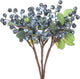 3-Pack Artificial Berry, 9.8 Inch Faux Holly Berry Foam Faux Frosted Berries with Stems for Home/Wedding/Christmas/DIY/Party/Garden/Office [Blueberry]
