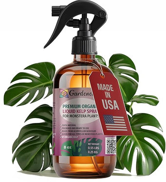 GARDENERA Professional Organic Liquid Kelp Spray for Monstera Plants - 8 oz - Ready-to-Use Fully Organic Seaweed & Kelp Fertilizer Mist