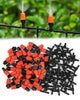 50pcs Garden Irrigation Spray Emitter, Adjustable 360 Degree Flow Micro Spray Nozzle with 1/4" Barbed Tee Fittings,Drip Irrigation Head for Garden Watering System,Drip Irrigation Kit Parts