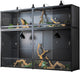 ToxiRium Reptile Tank 4-Pack Connectable Kit, 48"x24"x46" and 48"x24"x24" PVC Enclosures, Extra Large & Tall Stackable Terrariums for Bearded Dragon & Ball Python with Front Glass Doors & Locks
