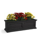Mayne Fairfield 36in Self-Watering Rectangular Window Box Planter, Black