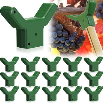 Yungyan 16 Pcs Tree Support, Plastic Fruit Branch Support Device Tree Brace Prevent Them from Breaking for Vineyards Ornamental Gardens Orchards Fits on Standard 1.57 x 1.57 Inch Lumber (Green)