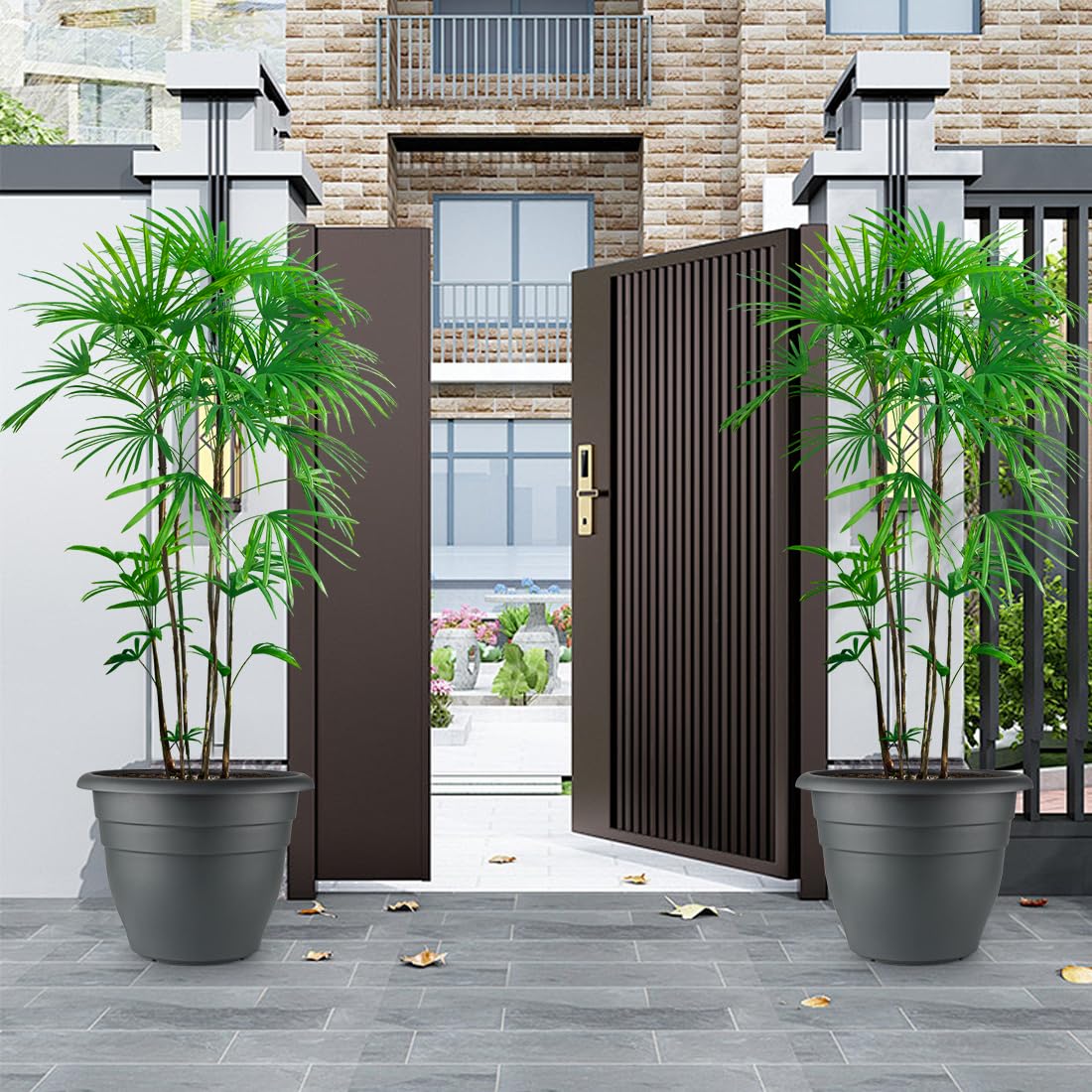 RooTrimmer 3 Pack 16 Inch Rolling Large Plant Pots