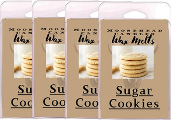 Moosehead candles Warm Sugar Cookie Wax Melts – 4 Pack Bakery Scented Soy Wax Cubes | Sweet Vanilla, Buttery Dough, Fresh Baked Aroma | Pet Safe, Long Lasting Wax Melts for Warmers, Handmade in USA