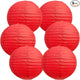 BEISHIDA 10-Inch Red Round Paper Lanterns Decorative Hanging Asia Chinese Japanese Paper Lanterns Lamp for Birthday Wedding Valentine's Day Anniversary Baby Shower Christmas Party Decoration（6 Packs）
