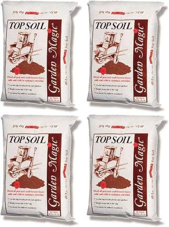 Michigan Peat 40 Pound Bag of Indoor and Outdoor Organic Planting and Potting Topsoil Mix with Perlite and Peat Mix for Gardening, 4 Pack