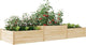 SPECRAFT 2 Tier Raised Garden Bed, 23 Inch Deep Fir Wood Planter Box with Mortise & Tenon Structure, 3-Section Open Base for Vegetables, Flowers & Herbs, Backyard, Garden & Patio, 142 x 49 x 24 in