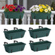Railing Planter Box, 16.9 Inches Window Flower Boxes with Metal Brackets
