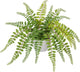 Hollyone Artificial Fern Potted Plant for Outdoors Indoors - Lifelike Faux Boston Fern in White Pot for Garden, Patio, Home, Farmhouse, Windowsill, Office, Living Room, Desk Decoration