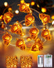 2 Pack 30 LED Acorn Fall Decorations, String Lights Battery Operated Remote