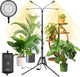 SANSI Grow Lights for Indoor Plants, 4 Head Dimmable Plant Lights for Indoor Growing, 40W 35"-65" Adjustable Standing Plant Grow Lights Indoor Tripod Auto On/Off Timer Grow Light