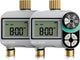 [2 Pack] QUOBAS 2 Zone Water Timer for Garden Hose, Automatic Sprinkler Timer with Dual Outlets, Heavy Duty Brass Fittings, Leak-Free, Programmable, for Lawn Watering and Drip Irrigation System