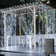 Solhice LED Curtain Lights Outdoor 20ft x10ft Cool White, 600 LED String Lights Backdrop Indoor Plug in, Twinkle Lights for Outside Backyard Wedding Bedroom Décor (Not Connectable)