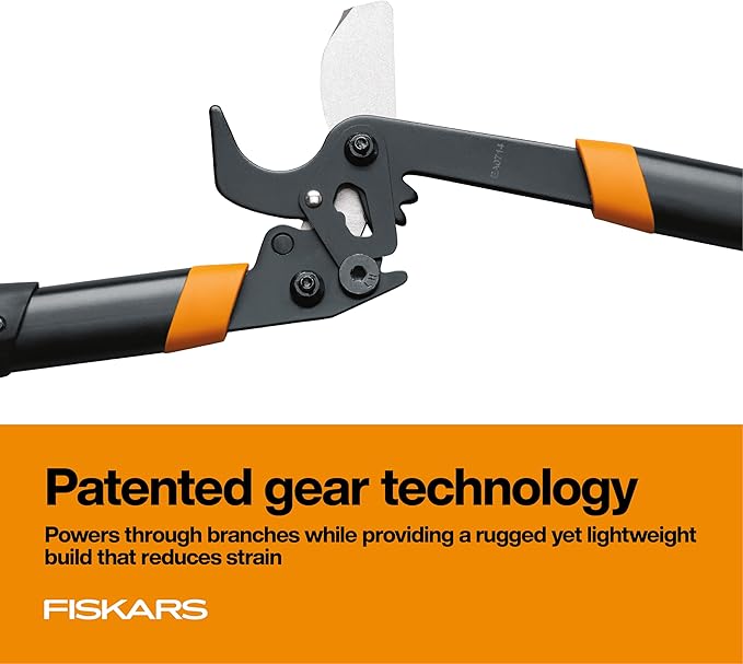 Fiskars 18-Inch Loppers for Tree Trimming, Heavy Duty, Sharp Bypass Steel Blade Tree Branch Cutter up to 1.5-Inch Diameter Cut Capacity, PowerGear2 Technology Multiplies Power, Hand Loppers
