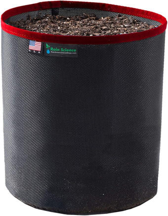 Grow Bag 2 Gallon, Planting Pots - Colorful Plant Grow Bags Pots Gardening Vegetable - Air Pruning Mesh Fabric Plant Container - (Black/Red)
