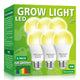 6 Pack LED Grow Light Bulbs，Full Spectrum Plant Light Bulb, 9W Replace 100W