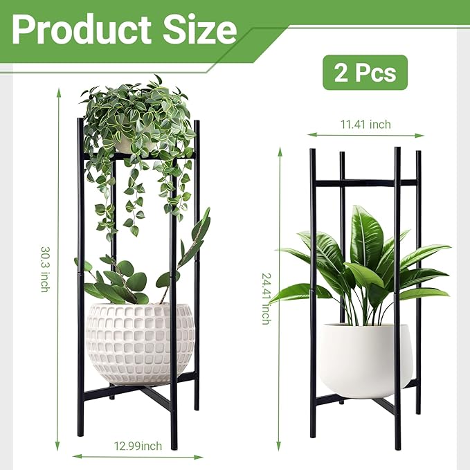 XYCCRX 2PC High end Plant Rack, Suitable for Indoor and Outdoor Multi-Layer Flowerpot Support, Suitable for Use in Gardens, Terraces, Courtyards, and Offices