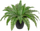 Hollyone 17.7" Fake Fern Potted Plant Small Artificial Boston Ferns in Pot 25 Leaves for Outdoors & Indoor Faux Fern Bush Plant for Patio Garden Farmhouse Windowsill Office Living Room Home Decor