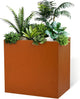 GZLVSOW Rusted Metallic Heavy Rectangular Planter 30" x 12" x 24" for Outdoor Plants Corten Steel Outdoor Planter Spliced Flower Box with Partitions for Outside,Indoor,Garden (Corten, 30 * 12 * 24)