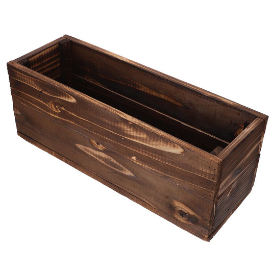 Abaodam Wooden Window Planter Box Rectangular Outdoor Garden Planter for Balcony Patio Herb Vegetable Planting 40x14x15cm Weather-Resistant Wood