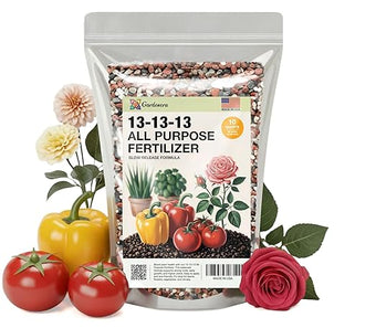 Gardenera 13-13-13 Slow Release Granular Fertilizer – All Purpose Plant Food 13 13 13 for Outdoor Grass, Vegetables, Roses, Flowers, Shrubs, Trees. Lawns, Gardens, Potted Plants (10 Quarts)