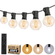 25FT LED Outdoor String Lights with Dimmable 3 Color Lights with Remote