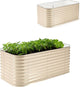 Epic Gardening 6-in-1 Modular Galvanized Raised Garden Bed Kit, 29" Tall Metal Planter Box, Durable Aluzinc Steel Raised Garden Bed Outdoor for Vegetables, Herbs, Flowers & Fruits - Medium Light Clay