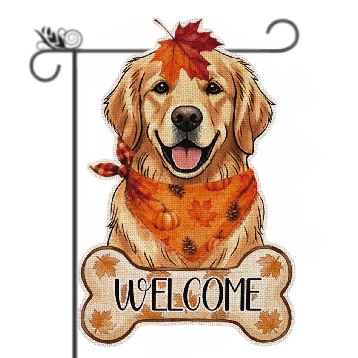 Fall Golden Retriever Decor Outdoor - Golden Retriever Fall Dog Decor Double Sided Garden Flag Outside Vertical Autumn Holiday Welcome Yard Decoration Lawn Outdoor Decor