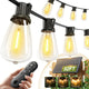 addlon 52FT(48+4) Solar String Lights Outdoor, Waterproof Dimmable 16+1 LED
