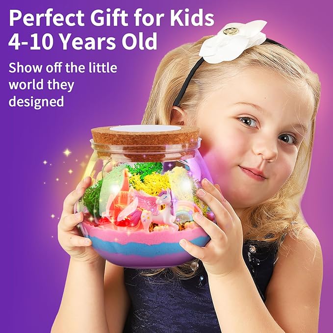 Envyvip Unicorn Gifts for Girls 4-12 Years Old, Unicorn Crafts Kit for Kids, Light Up Decoration with Remote Control - Arts and Crafts for Kids, Birthday Gifts Toys for Girls Age 4 5 6 7 8 9 10 11 12
