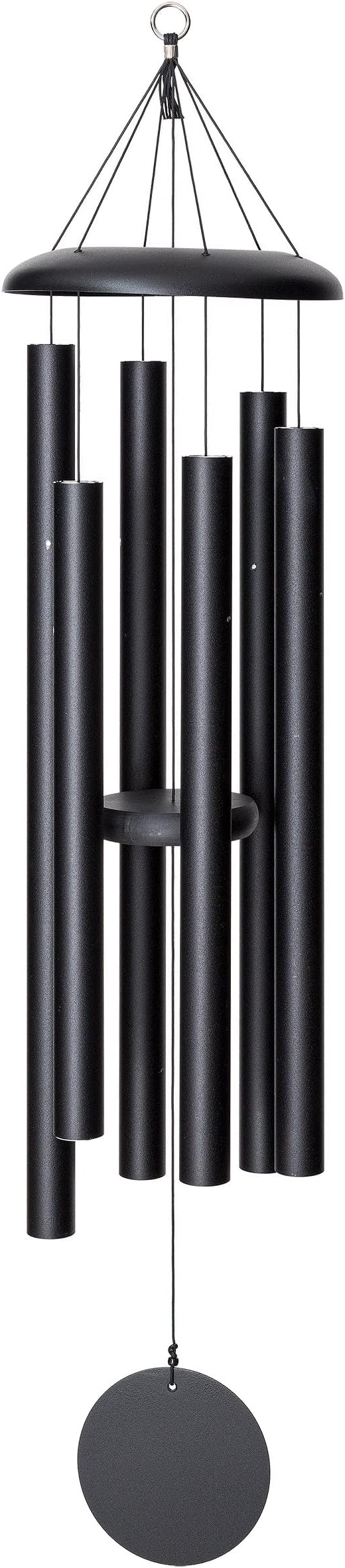 Corinthian Bells by Wind River - 50 inch Black Wind Chime for Patio, Backyard, Garden, and Outdoor Decor (Aluminum Chime) Made in The USA