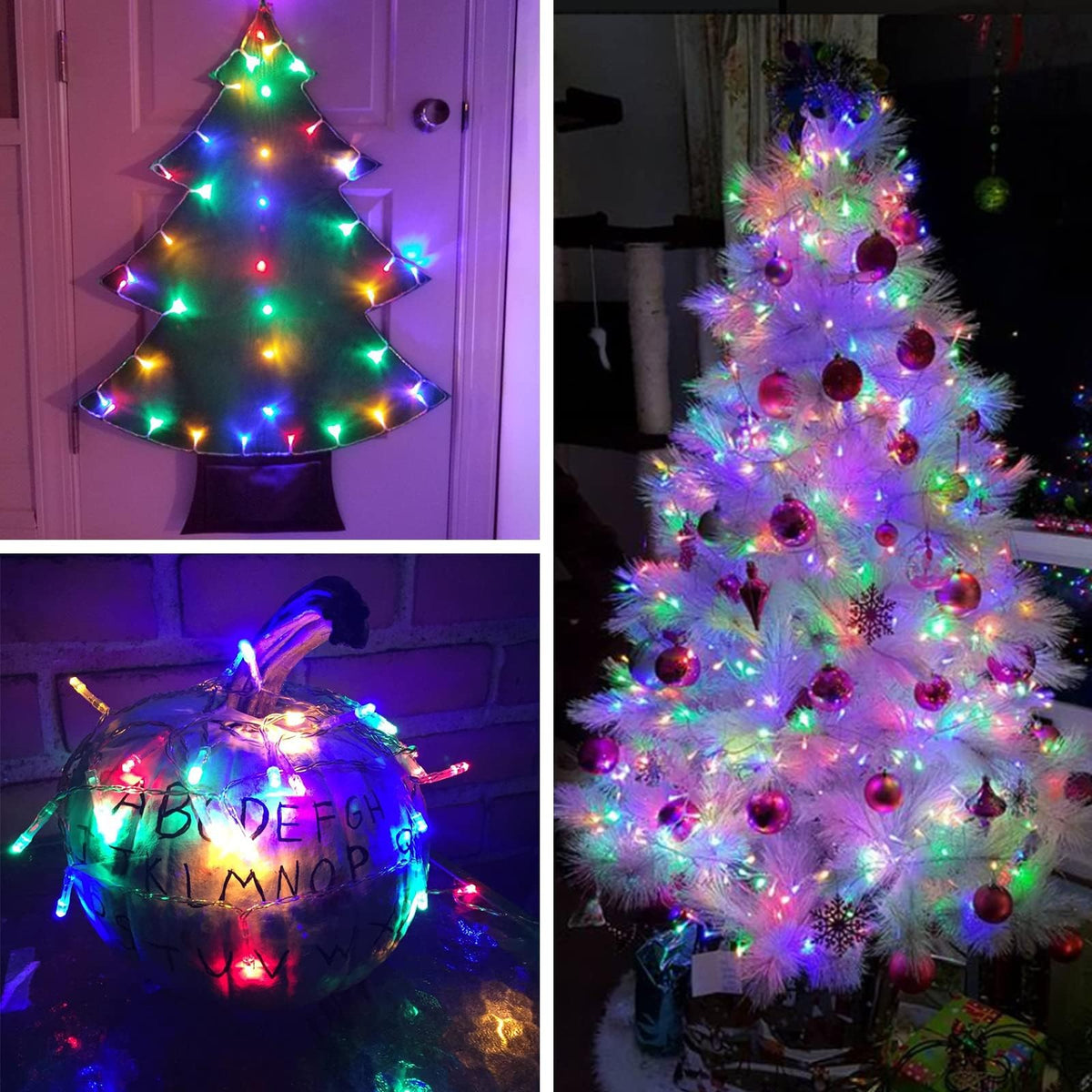 100 LED Connectable String Lights, 33FT Christmas Lights Outdoor Indoor