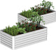 8x4x2 ft Outdoor Raised Garden Bed, Large Metal Planter Raised Beds, Planters for Outdoor Plants for Vegetables, Flowers, Herbs, Fruits, and Succulents.(2 Pcs)