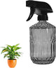 Glass Plant Mister Bottle, 15oz Refillable Water Spray Bottle with Adjustable Mist Nozzle for Indoor Flowers, Outdoor Gardening, Cleaning, Hair and Pets Care (Gray)